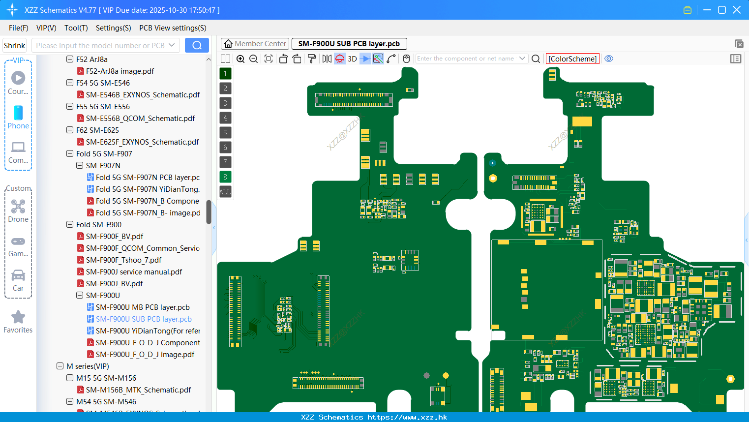 Samsung SM-F900U SUB PCB Layer